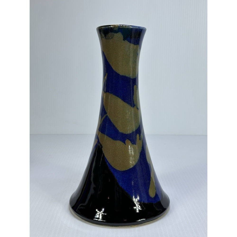 Beautiful  Lemax Ceramic Art Pottery Multicolored Glazed Vase